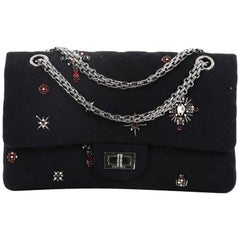 Chanel Reissue 2.55 Handbag Quilted Embellished Jersey 225