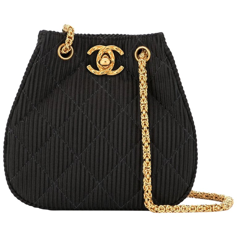 Chanel Zip Around Card Holder on Chain Quilted Caviar Mini at