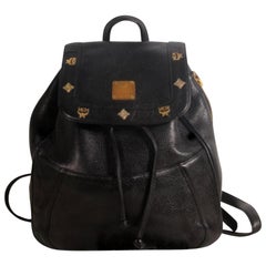 MCM Studded 869502 Black Leather Backpac