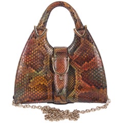 Gucci Mini Python Stirrup Top Handle Bag - multi color