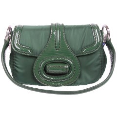 Prada Pattina Sottospalla Handbag - green 