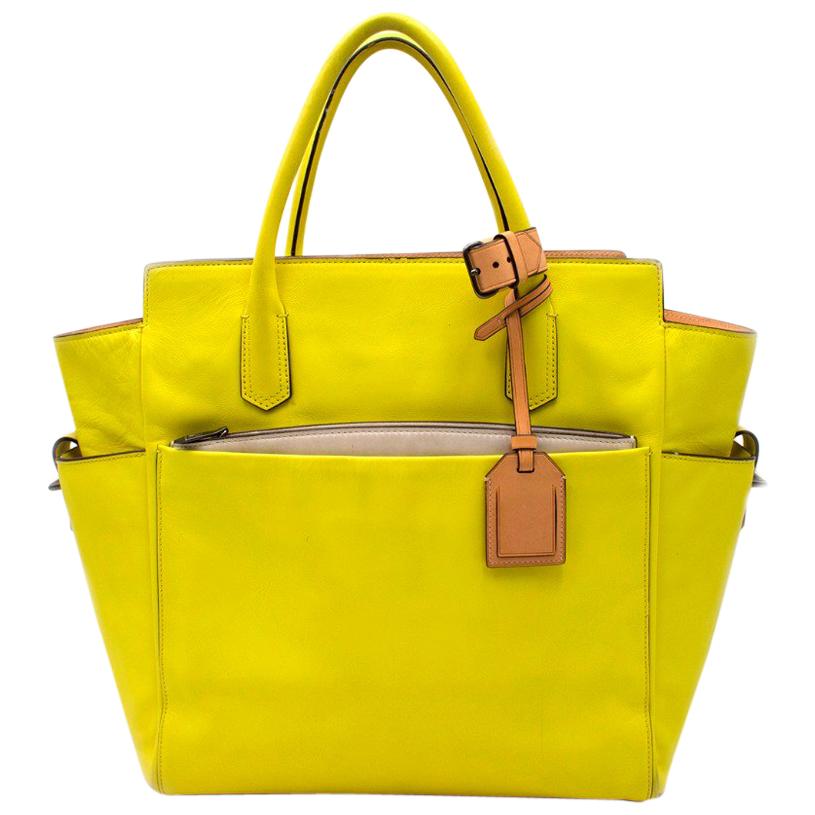 Reed Krakoff Fluorescent Yellow Handbag at 1stDibs | reed purses