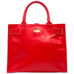 Furla Contrast-Edge Red Leather Bag
