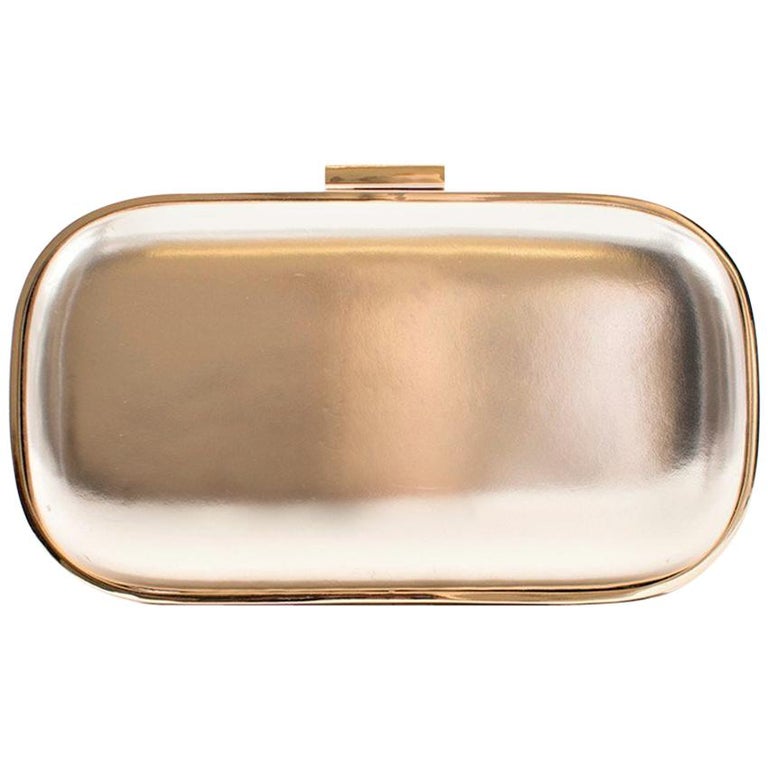 Anya Hindmarch Metallic Gold Clutch at 1stDibs anya hindmarch gold clutch