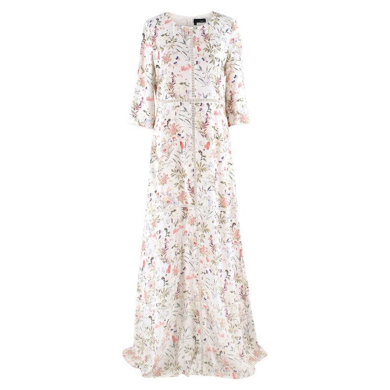 The Kooples Floral Print Long Silk Dress US 8 at 1stDibs | kooples floral  dress