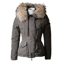 Moncler Ayrolle Raccoon Fur Poly-Blend Jacket 