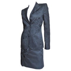 Alexander McQueen New S/S 2002 Three Piece Skirt Suit with Intricate Embroidery
