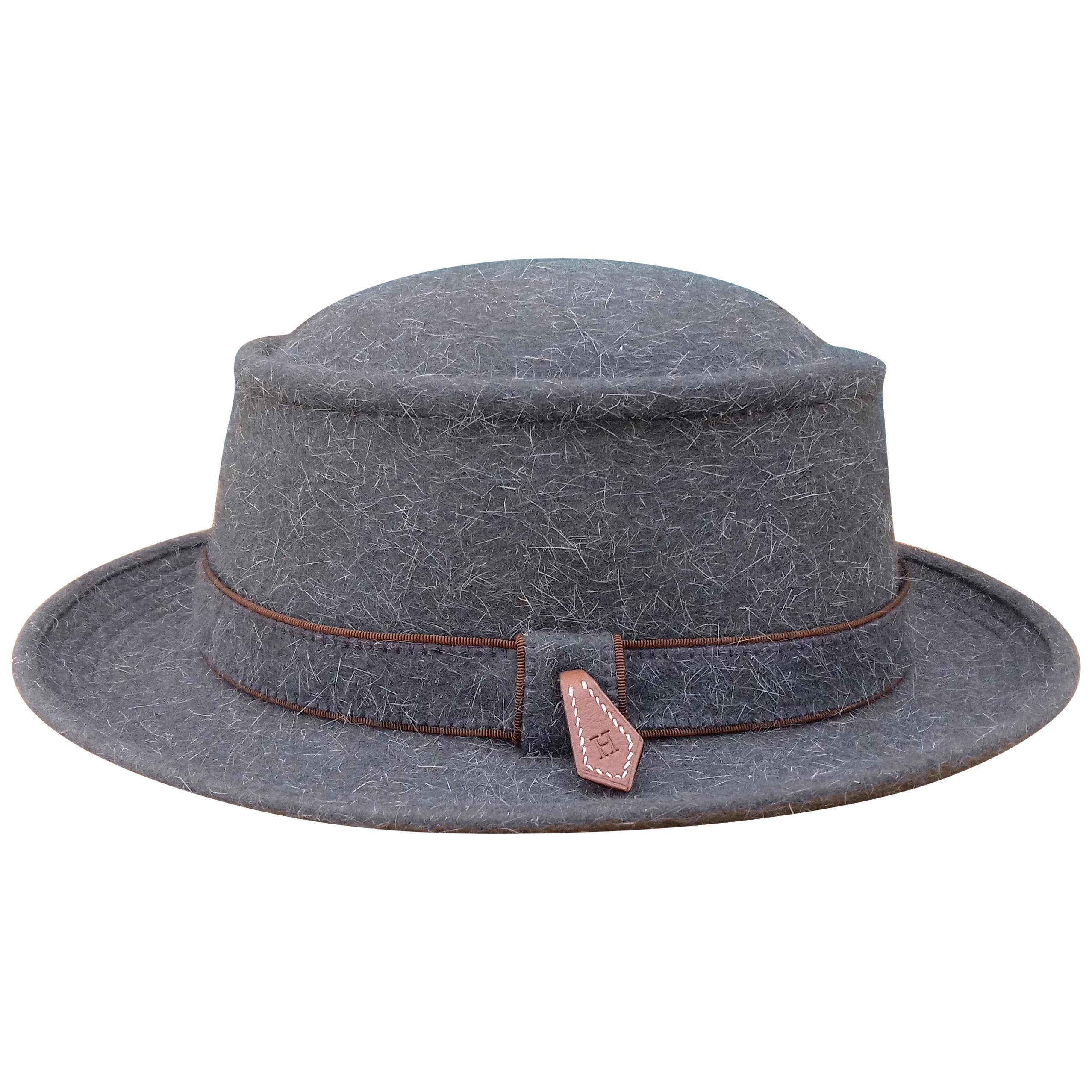 Motsch Paris for Hermès Felt Hat Grey Size 56