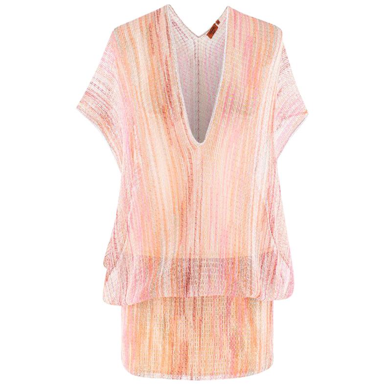 Missoni Pink Sheer Crochet Dress US 6