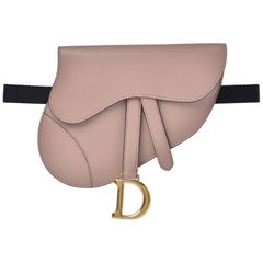 Used Christian Dior Limited Edition Beige Soldout Saddle Fanny Pack Waist Belt Bag