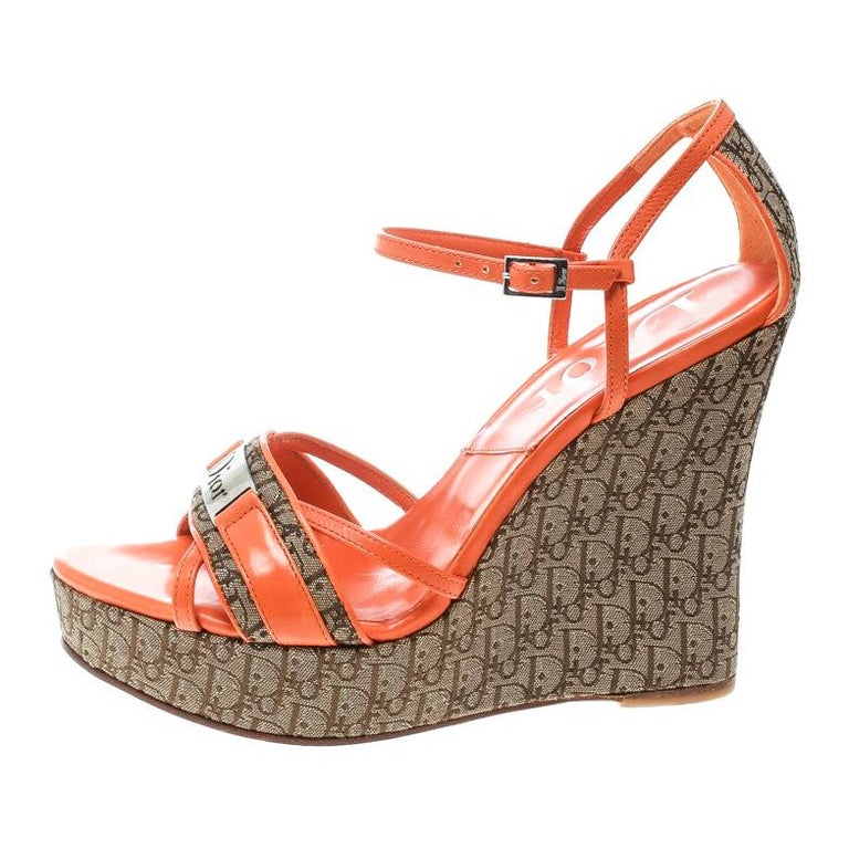 christian dior orange sandals