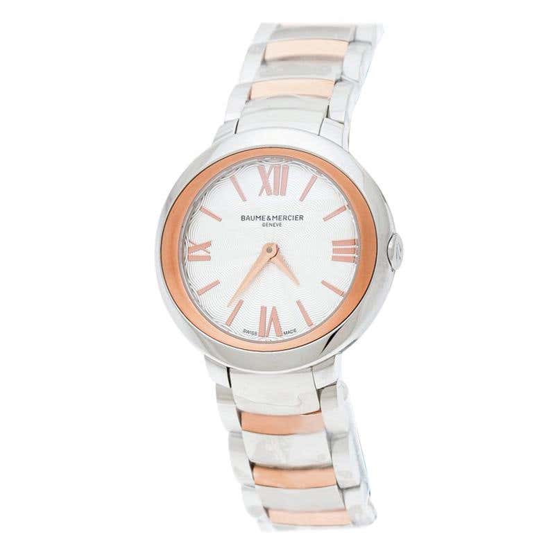 Baume and Mercier Stainless Steel And Rose Promesse65753 Women's ...