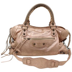 Balenciaga First City 2way 868857 Pink Leather Shoulder Bag