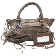 Balenciaga First City 2way 868680 Brown Leather Shoulder Bag