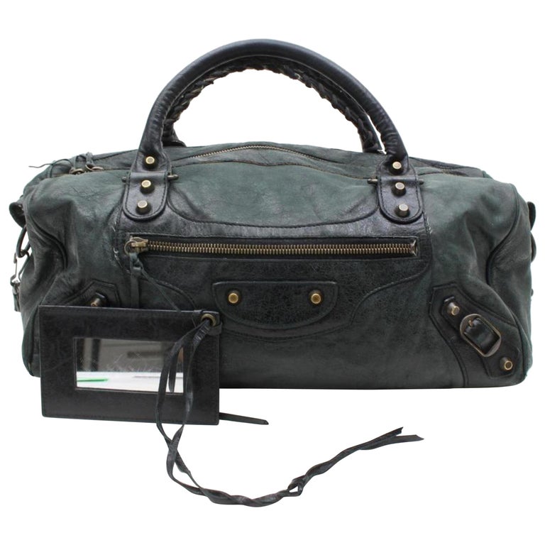 Balenciaga Twiggy 2way Boston 868686 Green Leather Shoulder Bag For Sale at  1stDibs | balenciaga twiggy bag