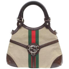 Gucci Brown Canvas Web Reins Shoulder Bag QFB2352B0H001