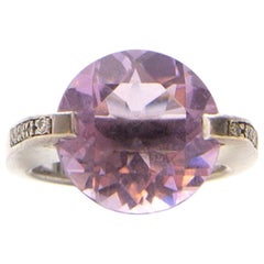 Pianegonda Silver Ring With Purple Stone
