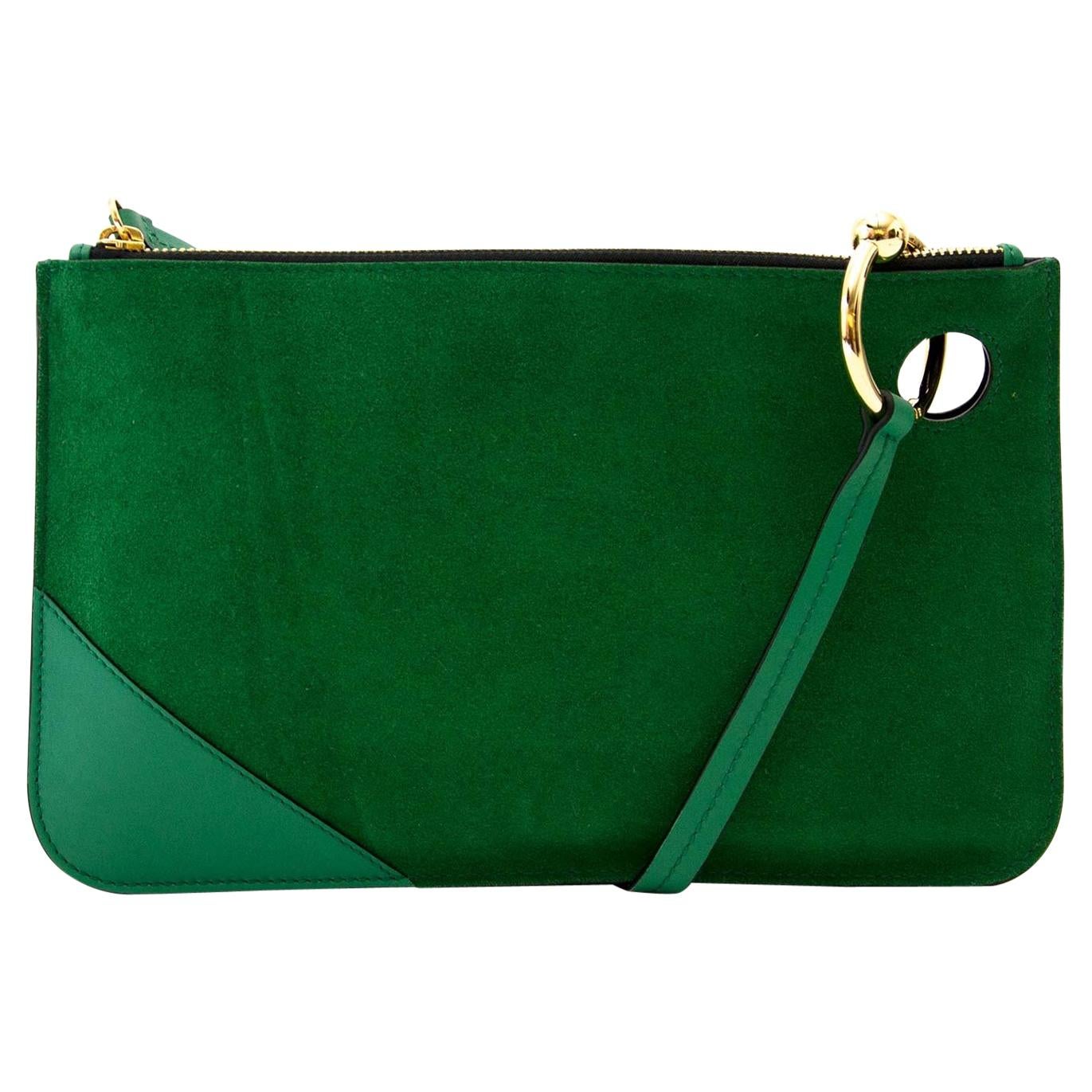 JW Anderson Emerald Green Pierce Clutch For Sale at 1stDibs j.w. anderson clutch