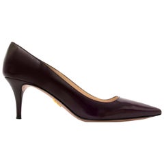 Prada Aubergine Kitten Heels - Size 37.5