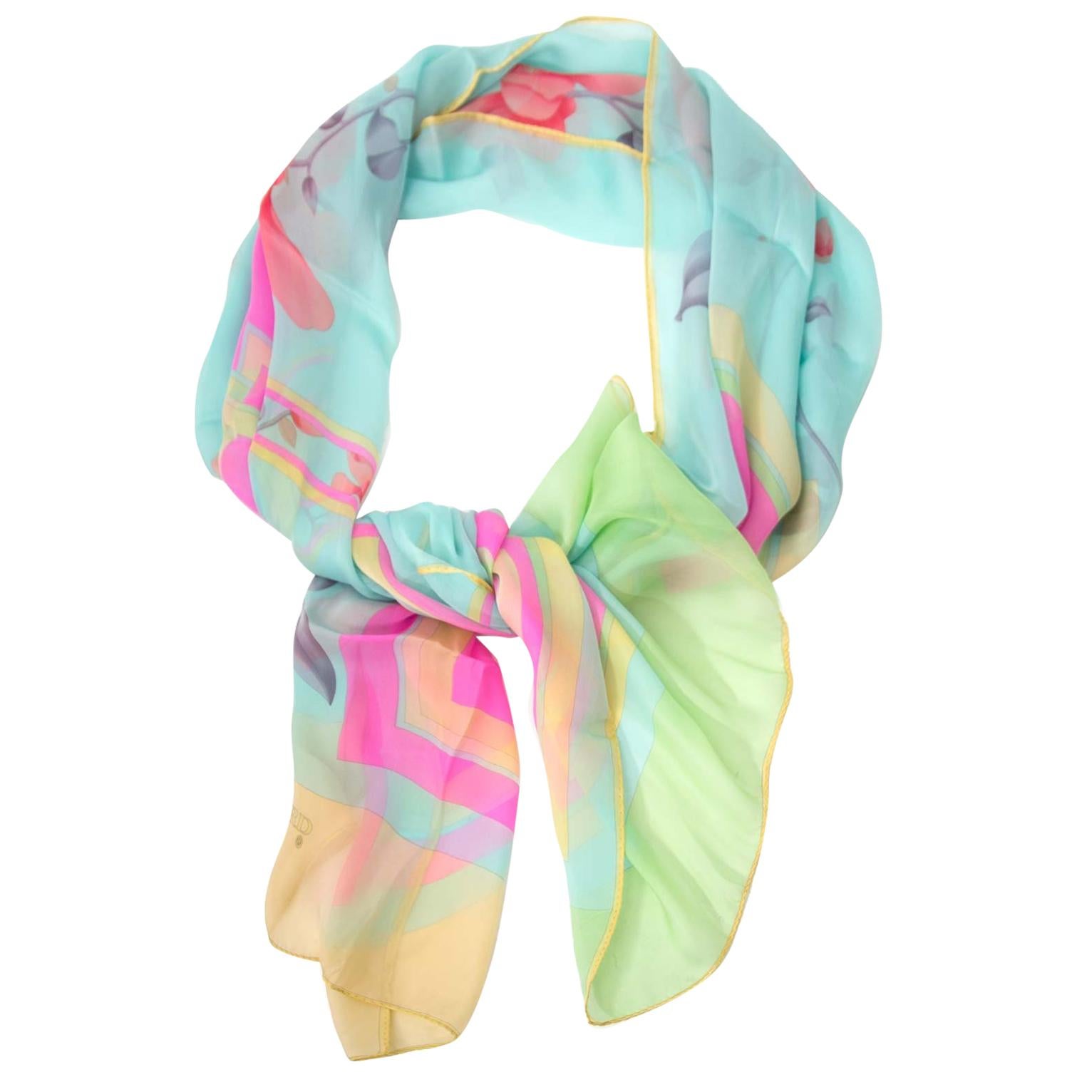 Leonard Silk Floral Scarf For Sale at 1stDibs leonard silk scarves