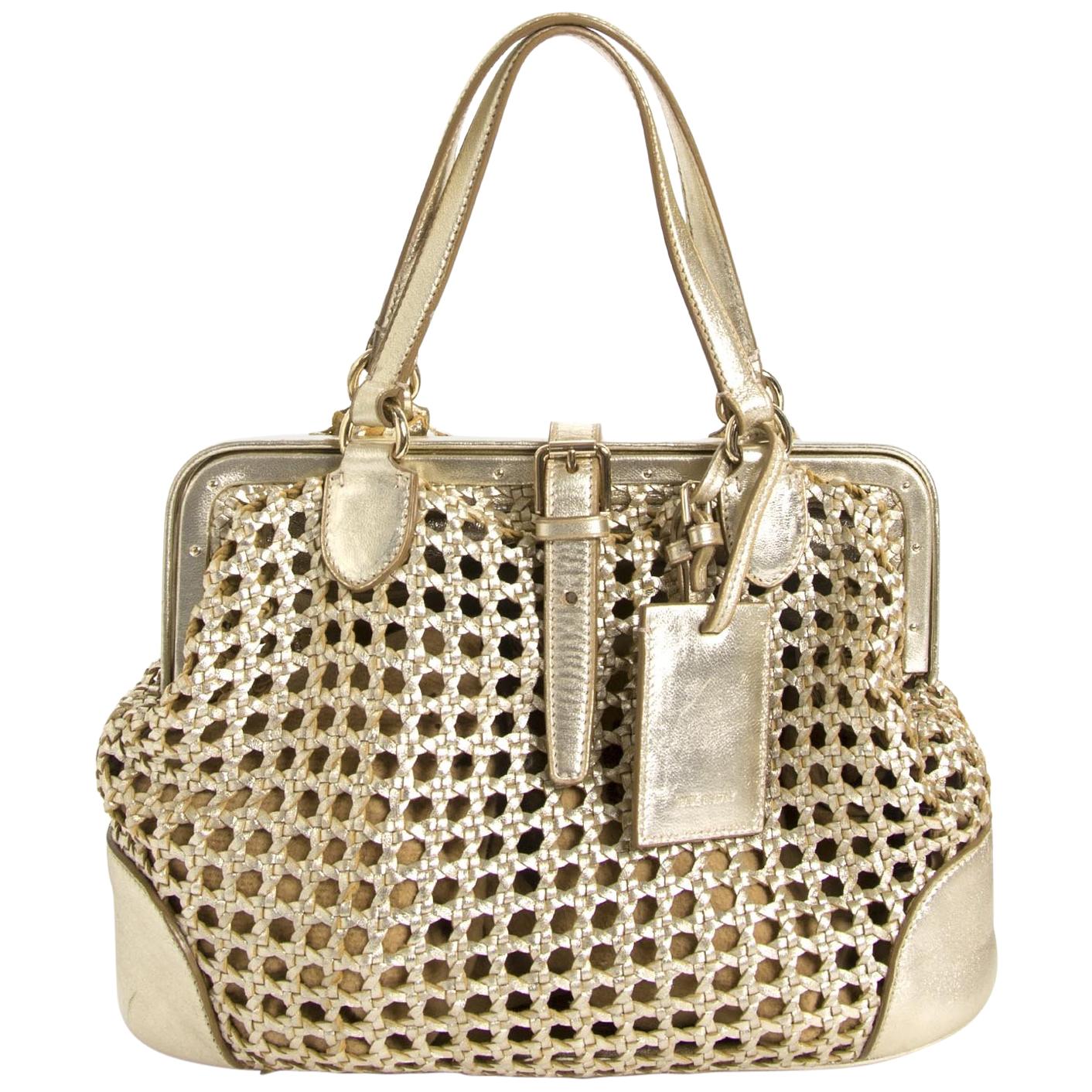 Ralph Lauren Gold Top Handle Bag  For Sale