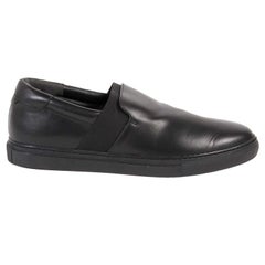 Balenciaga Black Leather Slip-On Sneakers - Size 41