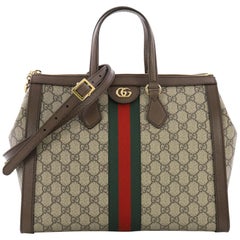 Gucci Ophidia Top Handle Bag GG Coated Canvas Medium