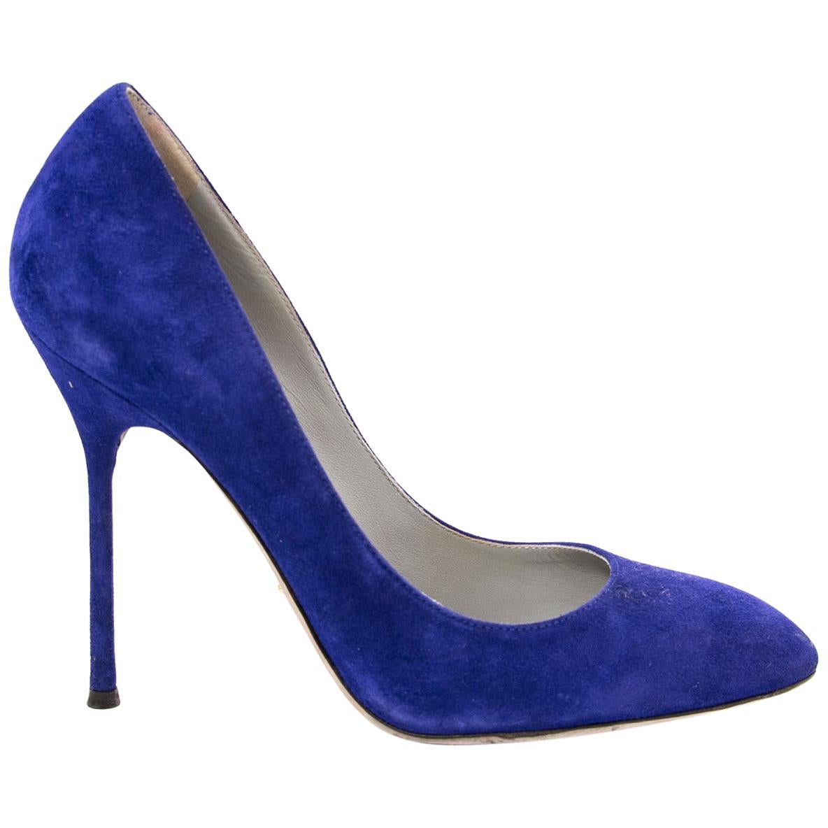 sergio rossi suede pumps