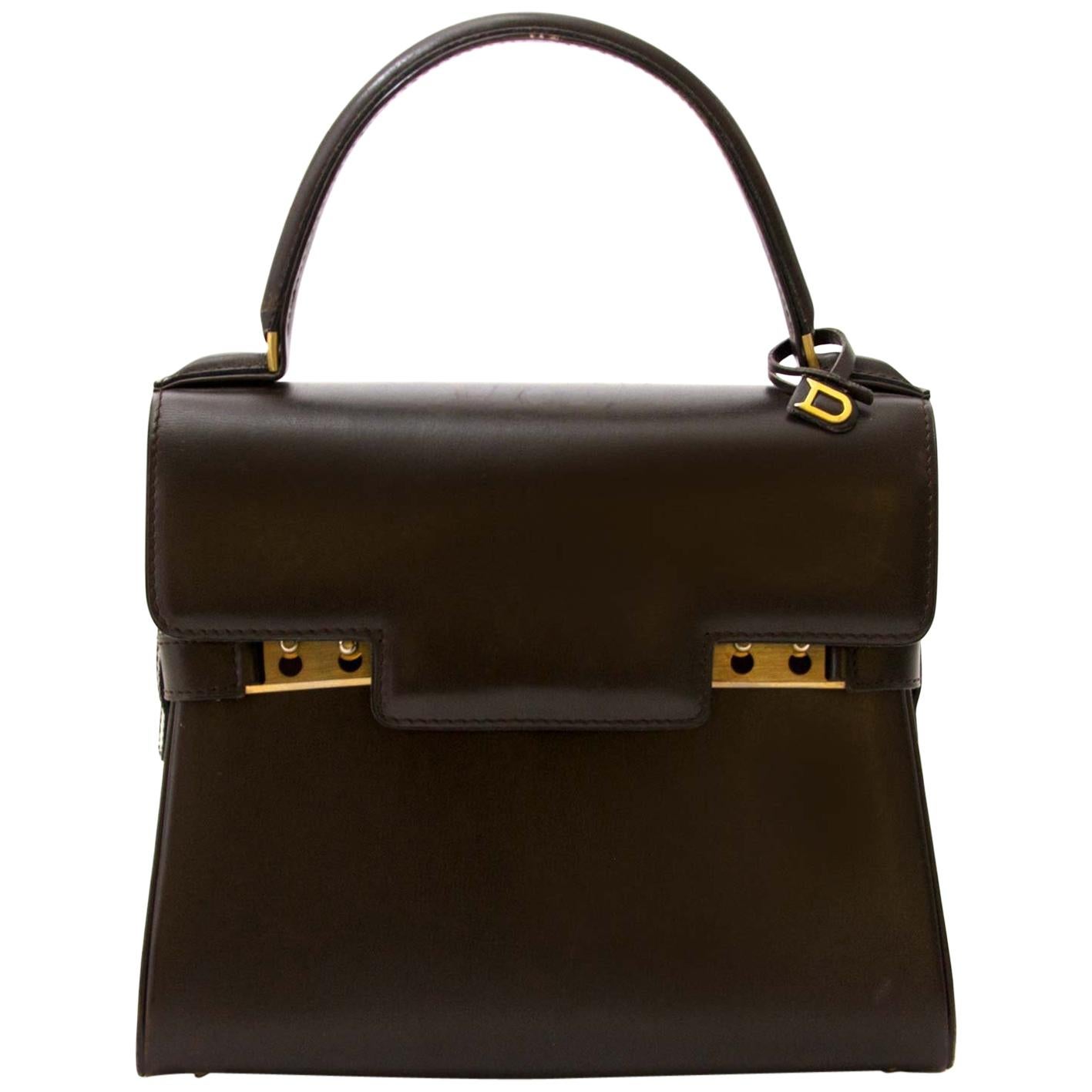 Delvaux Brown Tempête Mini Leather Bag