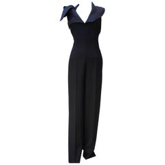 Christian Dior Haute Couture beautiful black silk jumpsuit