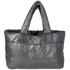 Chanel gris nylon COCO COCOON MEDIUM TOTE Shoulder Bag