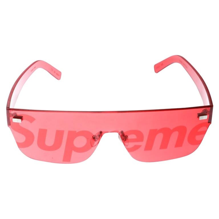 Louis Vuitton x Supreme Red Z0985U City Mask Shield Sunglasses For Sale