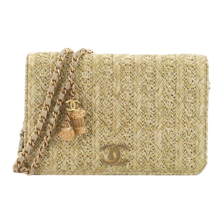 Chanel Paris-Athens Wallet on Chain Quilted Woven Raffia