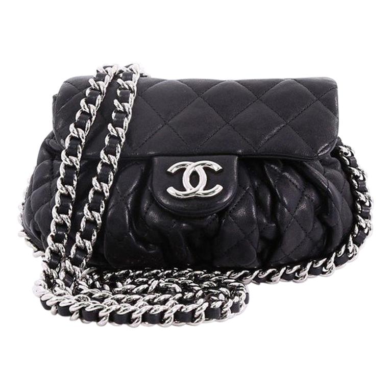 Chanel Chain Around Flap Bag Quilted Leather Small at 1stDibs