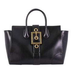 Gucci Lady Buckle Top Handle Bag Leather Medium