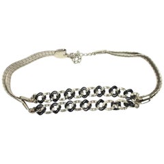 Silver/Black Chain Mijy1 Belt
