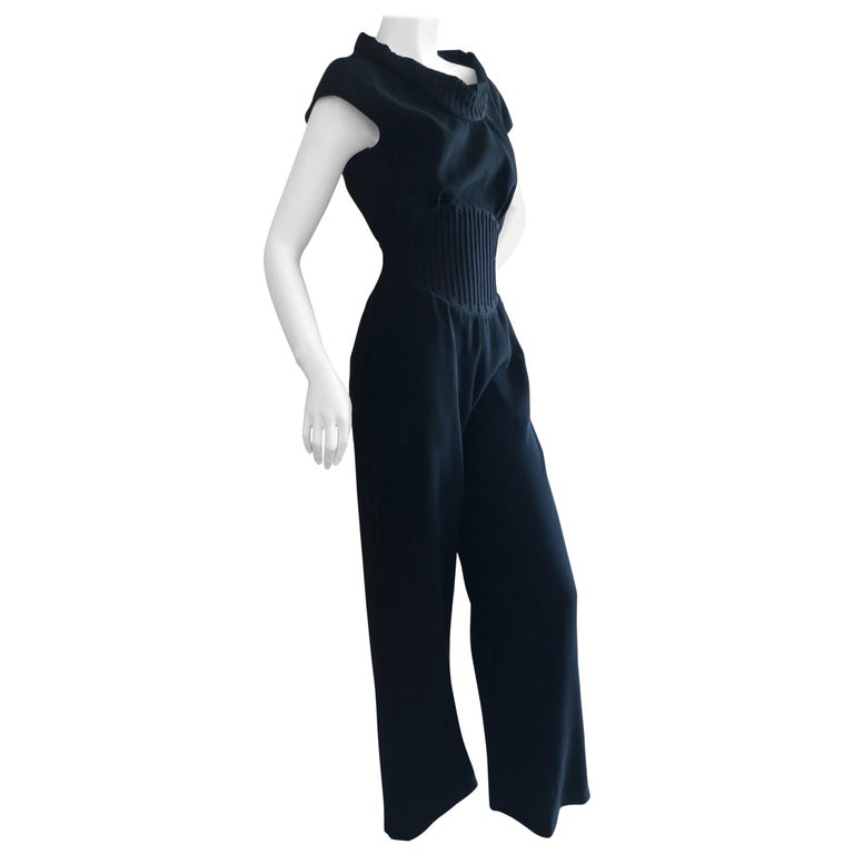 Thierry Mugler Couture Elegant Vintage 80's Black Jumpsuit w Corset ...