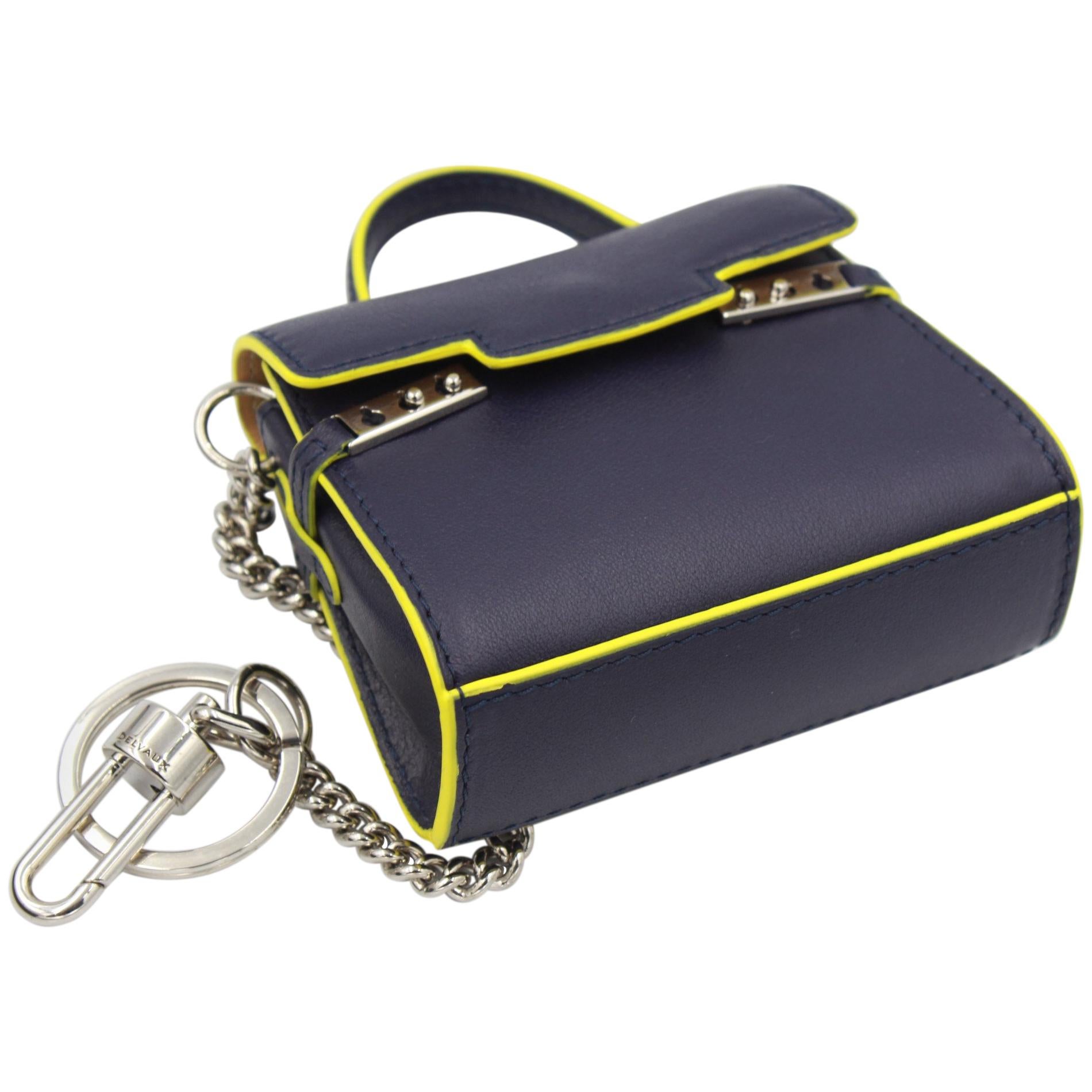 Delvaux Mini Tempete Leather Charm / Keyring