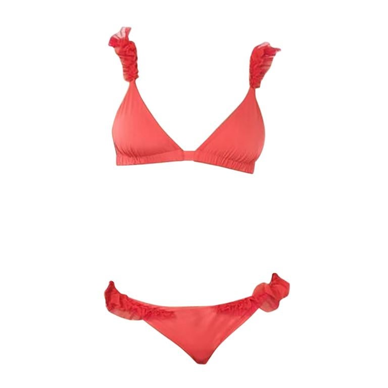 More Noir Red-Hot-Chili Red Silky Wings Classic Bikini Multiple sizes available For Sale