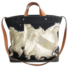 Limited Edition Coach x James Nares Large Brushstroke Tote Bag Canvas Leather 