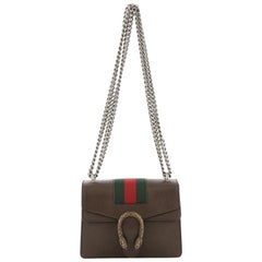 Used Gucci Web Dionysus Handbag Leather Mini