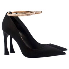Christian Dior Ankle-Bracelet Satin Pumps US 6