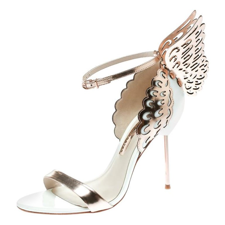 Sophia Webster Evangeline Laser Cut Angel Wing Ankle Strap Sandals Size ...