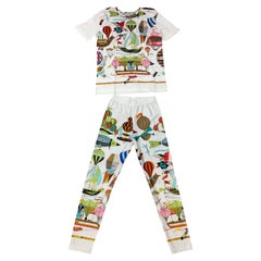 Hermes Cotton t-shirt and Lyca Pant "les folies du ciel"