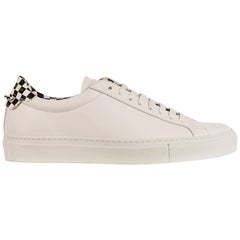 Givenchy Womens White Leather Checkerboard Urban Street Sneakers