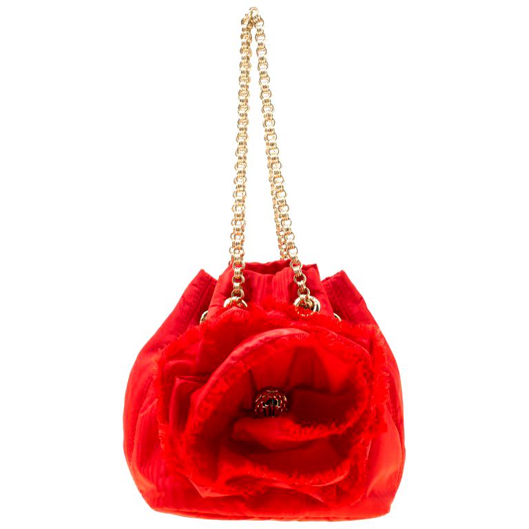 Carolina Herrera Red Nylon Bucket Shoulder Bag For Sale at 1stDibs ...