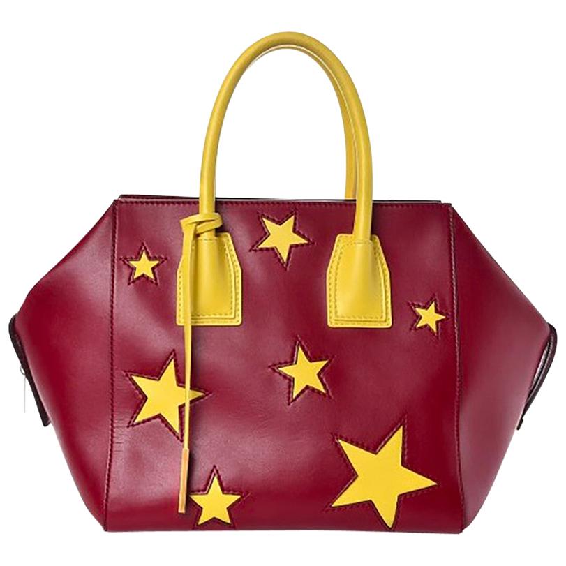 Stella McCartney Faux-Leather Star Embossed Tote Bag  For Sale