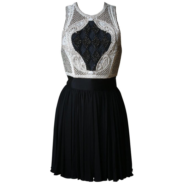 Balmain Crystal-Embellished Mini Dress For Sale at 1stDibs