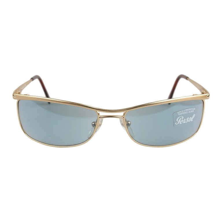Persol Vintage Matte Gold Unisex Sunglasses Mod. 2093-S New Old Stock For  Sale at 1stDibs