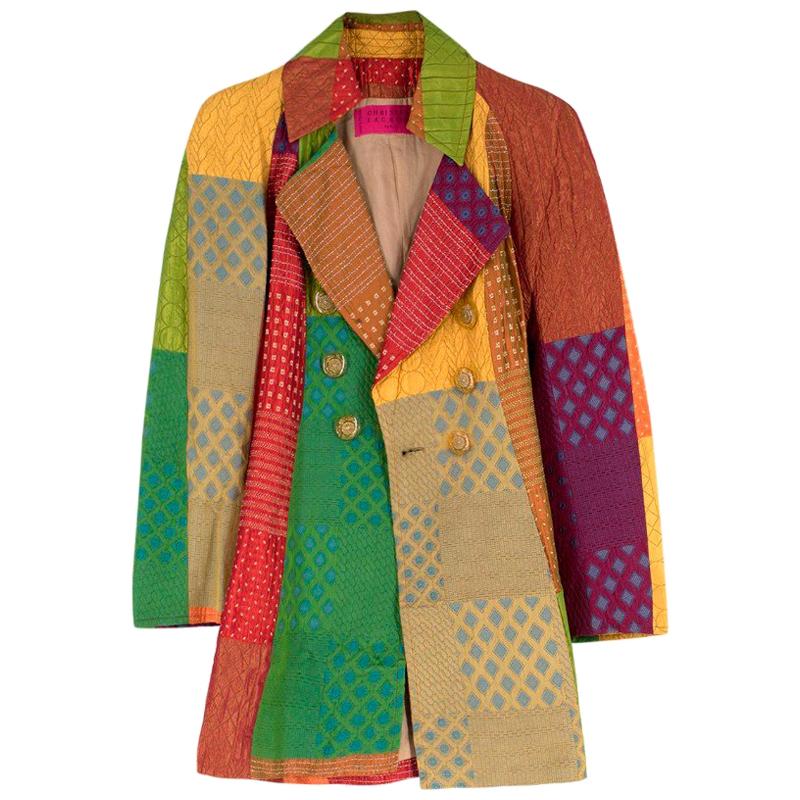 Vintage Christian Lacroix patchwork jacket US 8 at 1stDibs